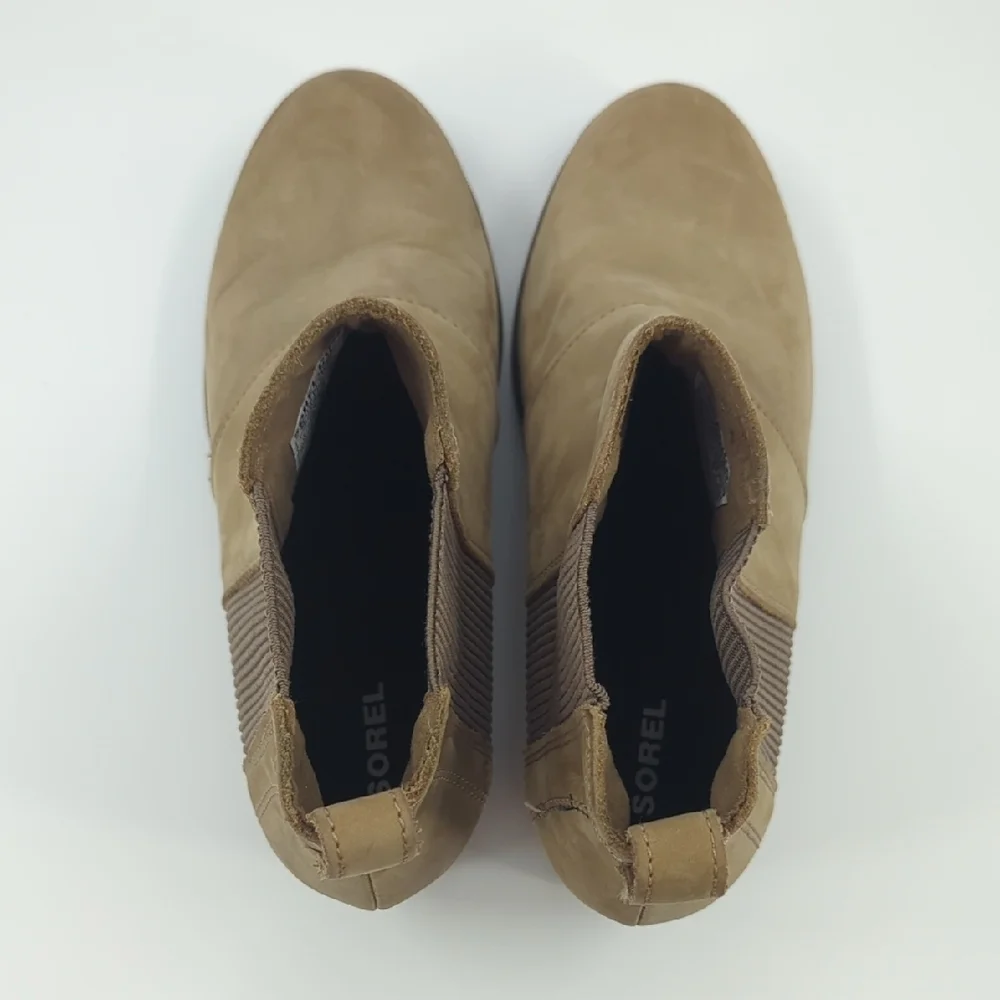 SOREL Joan of Arctic Wedge II Chelsea Bootie Ash Brown Waterproof Sz 9.5 - Picture 5 of 10